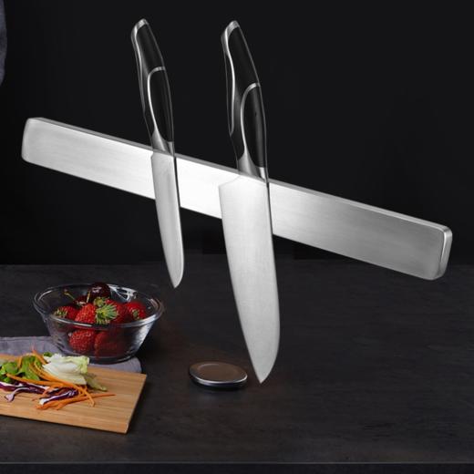 【刀架】不锈钢磁性刀架 厨房挂壁式磁力刀座 墙上免打孔创意厨房刀架 商品图0