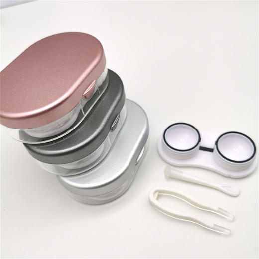 新款601眼镜盒ins便携护理盒伴侣盒简约美瞳盒子双联盒包邮 商品图4