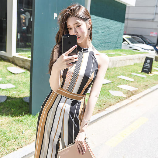 ZED-88613GT法式2020夏季新款名媛雪纺高腰显瘦连体裤 商品图2