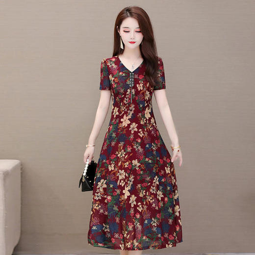 YWE-YSME2059夏新款时尚修身长款过膝连衣裙 商品图4