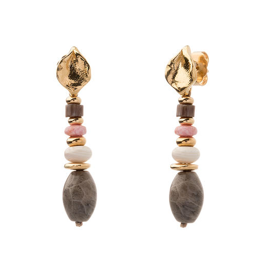 北京仓｜VELATTI-brown agate-耳环［西班牙设计师］ 商品图0