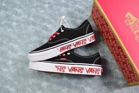 爆款推荐# 吸睛力十足！ Vans Authentic BMX 万斯Aut 黑红/白蓝 侧边字母印花涂鸦低帮帆布板鞋 货号：VN0A38EMQ6D 黑红 货号：VN0A38EMQ9M 白蓝