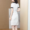 NJS-YGH2020334H夏新款西装领连衣裙OL办公室气质职业一步裙 商品缩略图2