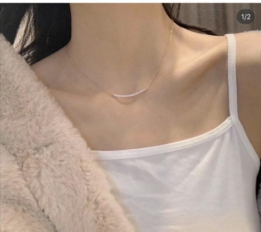 施华洛简单笑脸项链笑脸锁骨链 商品图5