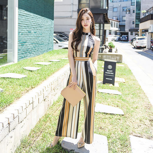 ZED-88613GT法式2020夏季新款名媛雪纺高腰显瘦连体裤 商品图4