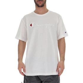 CHAMPION 冠军 圆领 短袖 宽松 男士运动T恤 白色 213293 WW001