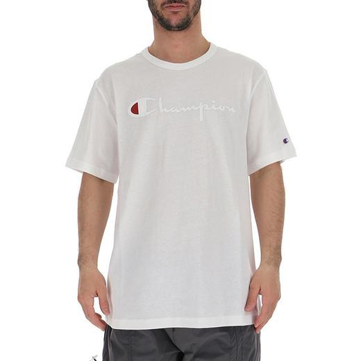 CHAMPION 冠军 圆领 短袖 宽松 男士运动T恤 白色 213293 WW001 商品图0