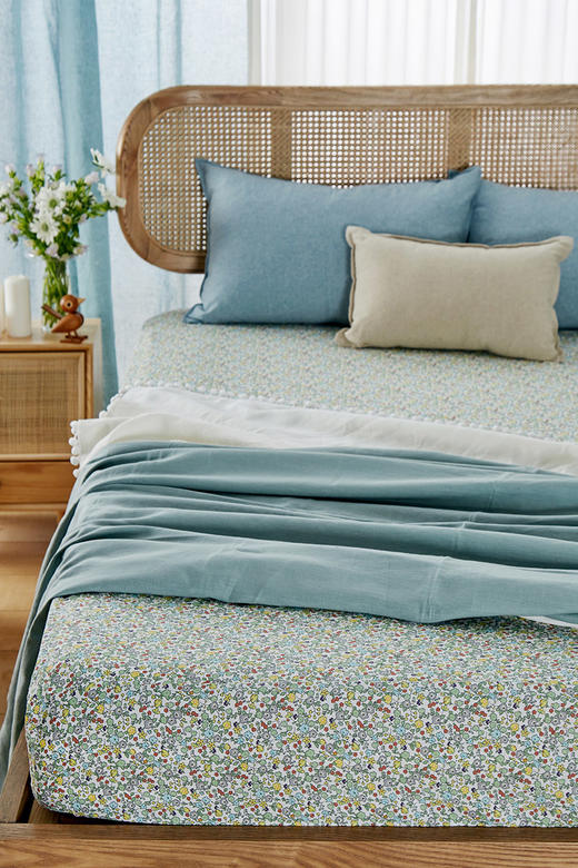 碎花床笠全棉床垫套防滑固定纯棉床笠床罩床单保护罩 商品图2