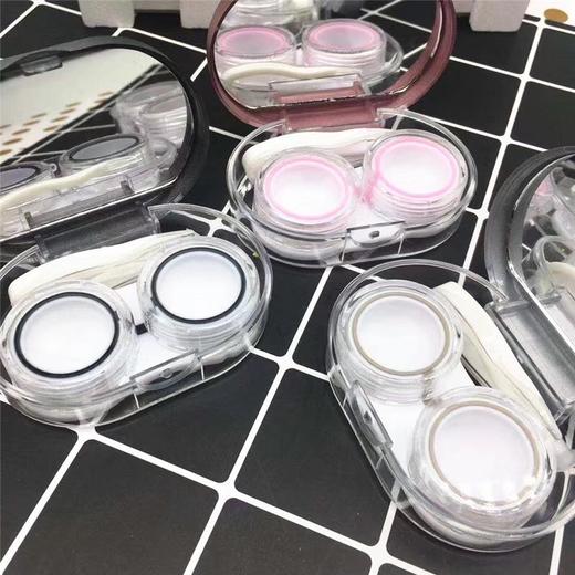 新款601眼镜盒ins便携护理盒伴侣盒简约美瞳盒子双联盒包邮 商品图1