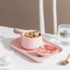 【餐具】日式早餐盘创意一人食陶瓷碗盘子家用把手碗甜品碗西餐盘餐具套装 商品缩略图0