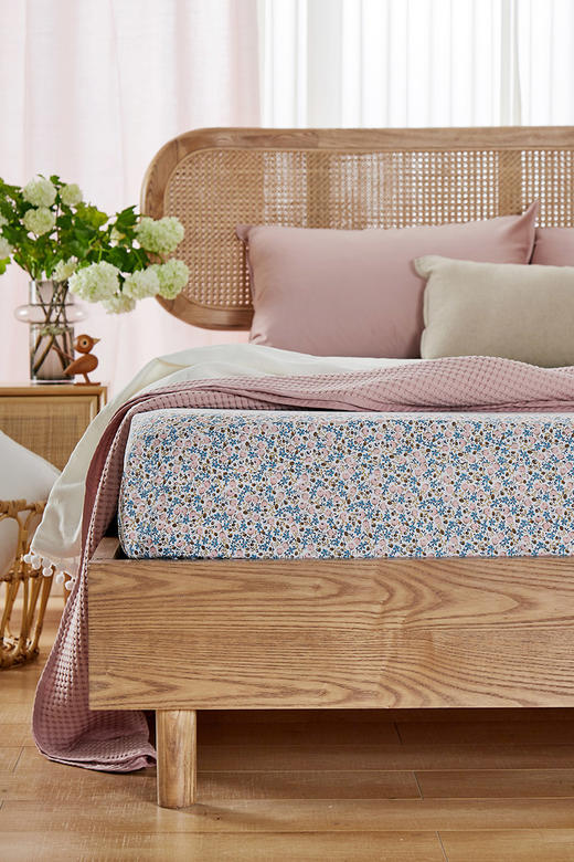 碎花床笠全棉床垫套防滑固定纯棉床笠床罩床单保护罩 商品图1