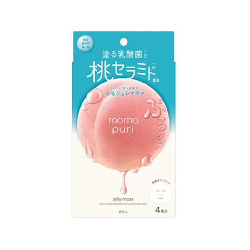 【日本直邮】日本BCL水蜜桃保湿面膜4片/盒 本土版JPY带授权招加盟代理