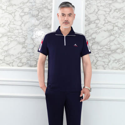 SP-6208中老年套装 2020新款妈妈爸爸大码宽松休闲短袖运动服 商品图3