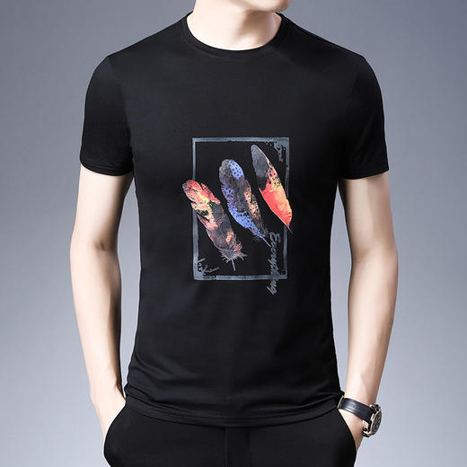 DC-MSL-5512短袖t恤2020夏新款半袖打底衫男士冰丝装 商品图3