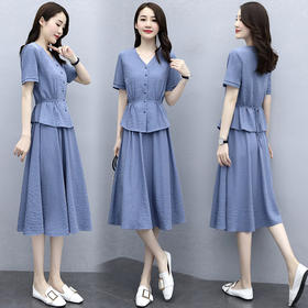 WZNH-XBL6501夏新款棉麻舒适休闲套装裙