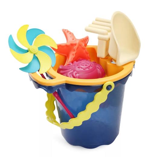 18月+ | 美国B-toys 比乐中型沙滩桶 儿童益智玩水沙滩玩具套装 商品图4