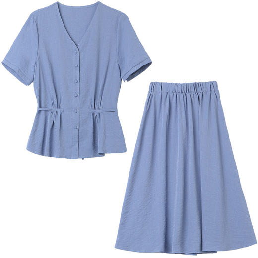 WZNH-XBL6501夏新款棉麻舒适休闲套装裙 商品图4