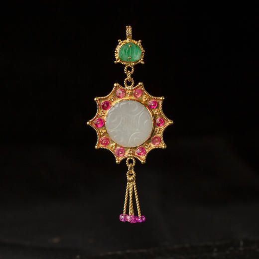 清代和田白玉“春漾”项坠 商品图0