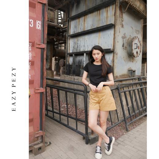 100支精纺新疆长绒棉双面丝光棉圆领黑色T恤纯棉 商品图1