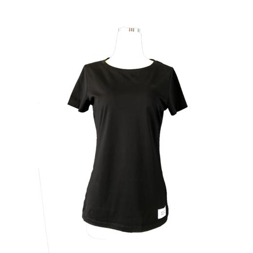 100支精纺新疆长绒棉双面丝光棉圆领黑色T恤纯棉 商品图4