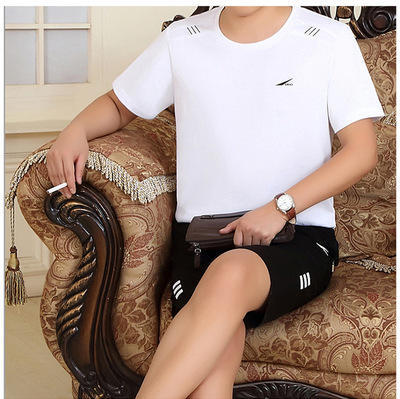 SP-11761运动套装夏季中老年爸爸装跑步服 商品图2