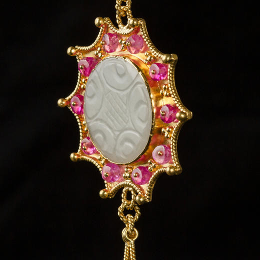 清代和田白玉“春漾”项坠 商品图1