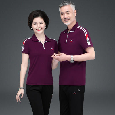 SP-6208中老年套装 2020新款妈妈爸爸大码宽松休闲短袖运动服 商品图1