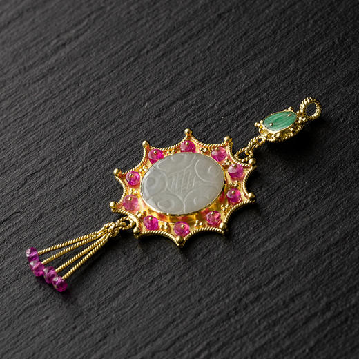 清代和田白玉“春漾”项坠 商品图3