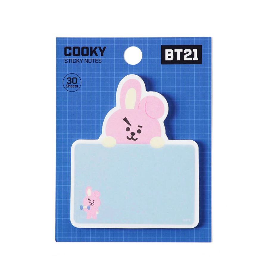 BT21 COOKY CUTE STICKY NOTES 粉色兔兔便利贴JPY带授权招加盟代理