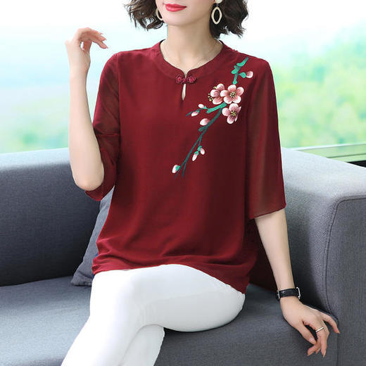 新款洋气雪纺衫气质宽松小衫 商品图0