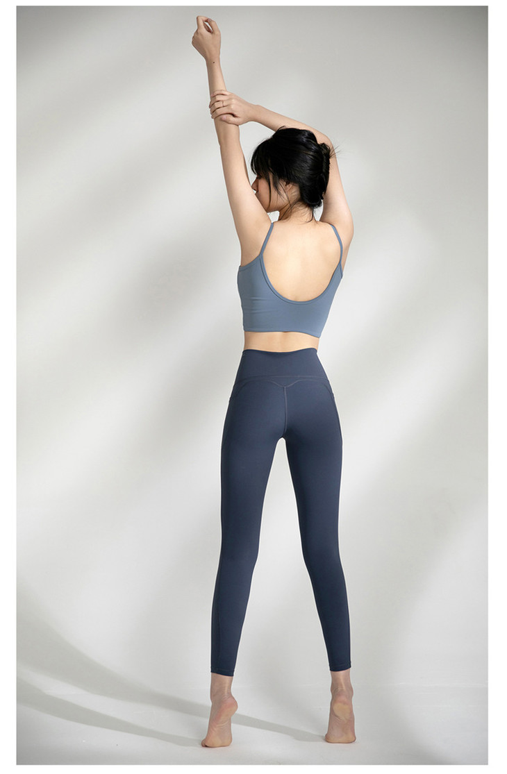 高腰健身裤女弹力紧身运动裤跑步训练打底裤外穿蜜桃提臀瑜伽长裤