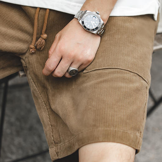 工装优选 美式复古灯芯绒直筒短裤阿美咔叽基础大口袋运动中裤男 商品图1