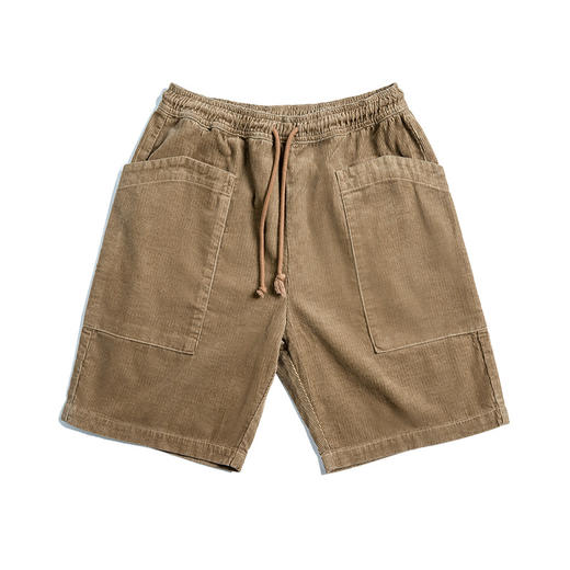 工装优选 美式复古灯芯绒直筒短裤阿美咔叽基础大口袋运动中裤男 商品图4