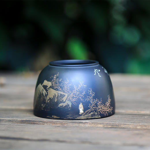 孔凡庚  彩填人物山水水盂 商品图0