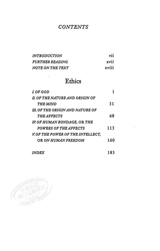 【中商原版】斯宾诺莎：伦理学 英文原版Ethics Benedict de Spinoza 商品图4