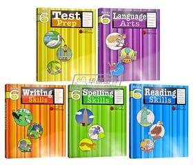 Flash Kids 美国小学六年级英语练习册5册套装英文原版 Reading Spelling Skills 家庭英文学习教辅教材 Harcourt Family Learning