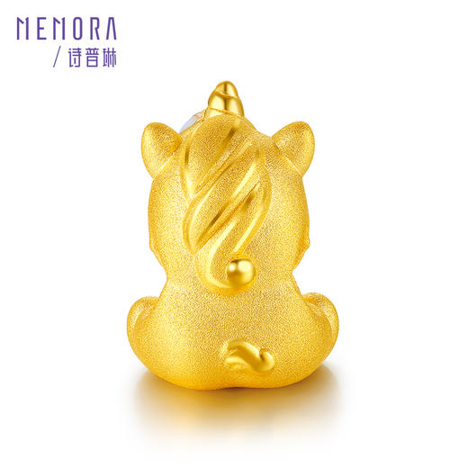 童话系列足金3D硬金黄金转运珠独角兽HP415401 商品图2