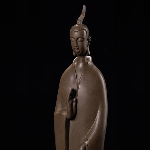 龙德堂陶艺 东方禅意雕塑《观照》 范泽锋督造  陈宗宝 制作 （库存咨询客服） 商品图3