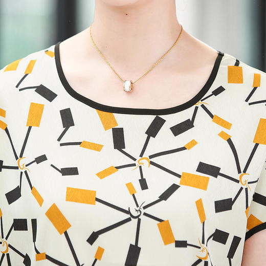 MQ-LM8820夏季薄款洋气短袖雪纺小衫T恤YY 商品图3