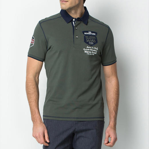 Marco Azzali 墨绿色Polo衫 T3675700 商品图0