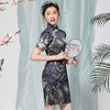 OY19307短款改良旗袍连衣裙 商品缩略图0