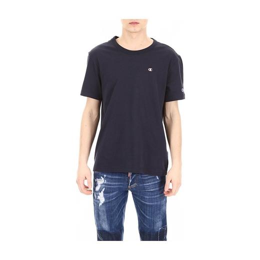 CHAMPION 冠军 圆领 男性 胸标 宽松 男士短袖T恤 藏蓝 212974 BS501 商品图1