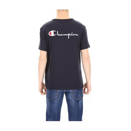 CHAMPION 冠军 圆领 男性 胸标 宽松 男士短袖T恤 藏蓝 212974 BS501 商品图2