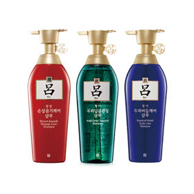 【8.24内购会】 韩国进口RYO/吕洗发水400ml 染烫损伤修护男女洗发膏（红/绿/蓝） 仅限延陵店购买，泰富百货13楼提货，提货截止时间8月27日17点前
