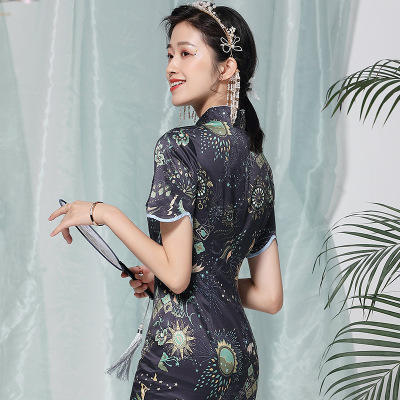 OY19307短款改良旗袍连衣裙 商品图2