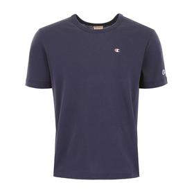 CHAMPION 冠军 圆领 男性 胸标 宽松 男士短袖T恤 藏蓝 212974 BS501