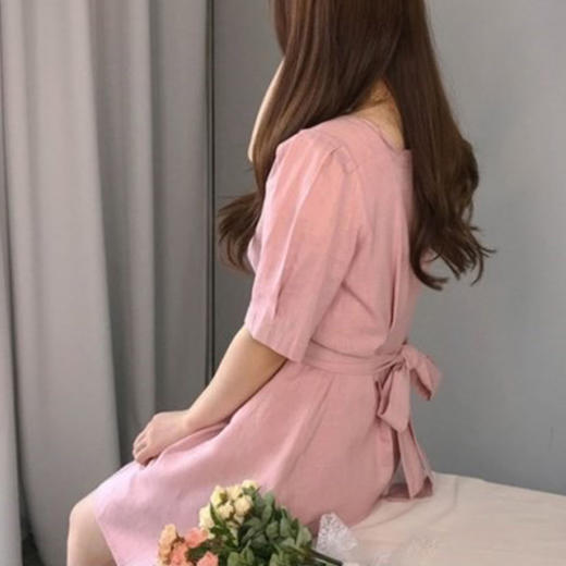 裁缝学苑 AG61女士赫本风收腰方领连衣裙服装纸样裁剪图纸 商品图2