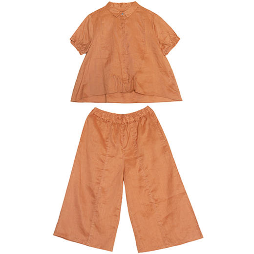 裁缝学苑 AG65女宽松文艺短袖衬衫套装七分阔腿裤服装纸样裁剪图 商品图4