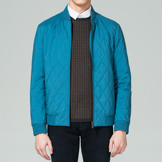 Marco Azzali 蓝绿色棒球领夹克款棉服 M3506600 商品图0