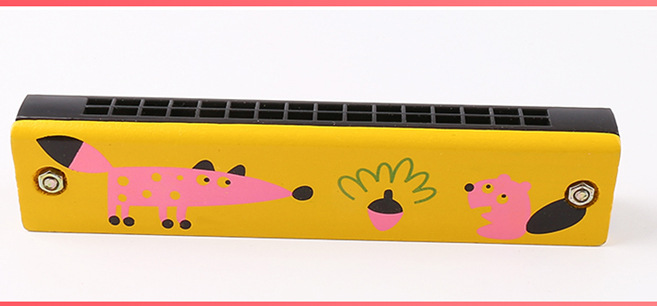 双排十六孔儿童木制彩绘口琴单个159两个259